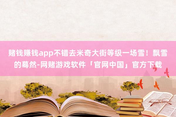 赌钱赚钱app不错去米奇大街等级一场雪!飘雪的蓦然-网赌游戏软件「官网中国」官方下载