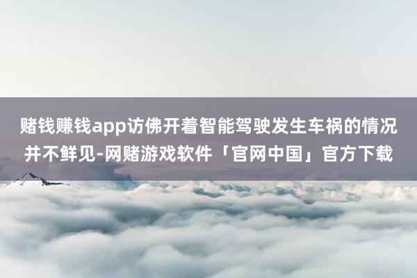 赌钱赚钱app访佛开着智能驾驶发生车祸的情况并不鲜见-网赌游戏软件「官网中国」官方下载