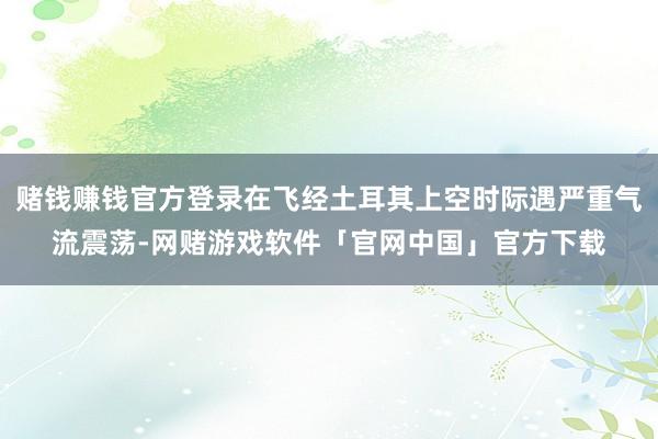 赌钱赚钱官方登录在飞经土耳其上空时际遇严重气流震荡-网赌游戏软件「官网中国」官方下载