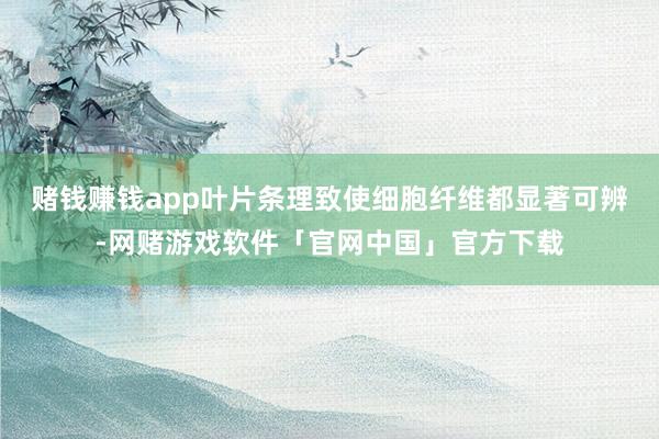 赌钱赚钱app叶片条理致使细胞纤维都显著可辨-网赌游戏软件「官网中国」官方下载
