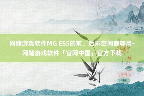 网赌游戏软件MG ES5的前、后排空间都够用-网赌游戏软件「官网中国」官方下载